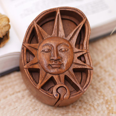 Boîte à énigmes soleil trésor