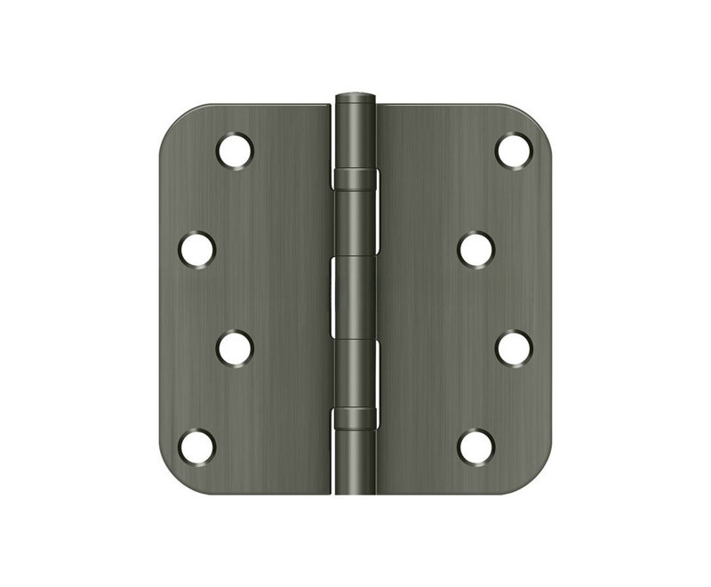 Deltana S44R5BB15A, charnière à rayon 4 po x 4 po x 5/8 po, roulement à billes en nickel antique, Nickel antique