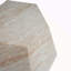 Table d'appoint extérieure / intérieure en béton léger, table d'appoint hexagonale ronde en travertin