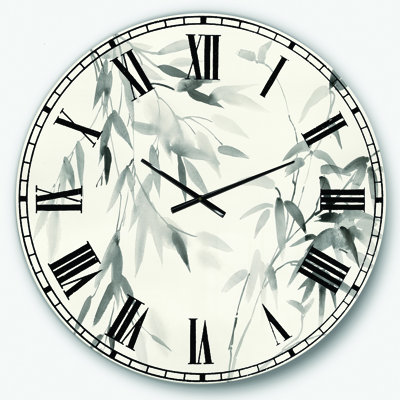 Horloge murale Swigart Bamboo Leaves II