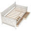 Lit de jour simple en bois de style décontracté moderne et rustique, blanc crème-1241524777