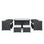 Ensemble de mobilier d'extérieur en rotin 9 pièces Modway Inverse Wicker-1169957872