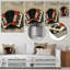«Red Classic Crimson Accordions», art mural musique en métal-101154543
