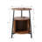 23.8''H Round End Table With Charging Station & Sliding Tambour Door, Fluted Side Table With Storage-734078361-712268590