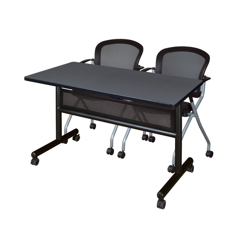 Kobe Flip-Top Privacy Nesting Table, 2 Cadence Nesting Chairs
