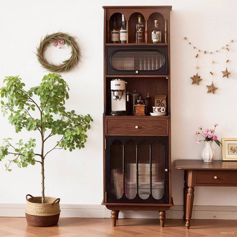 Nut-Brown Solid Wood Display Cases
