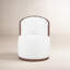 Chaise pivotante Teddrick Rossi crème-1644538742