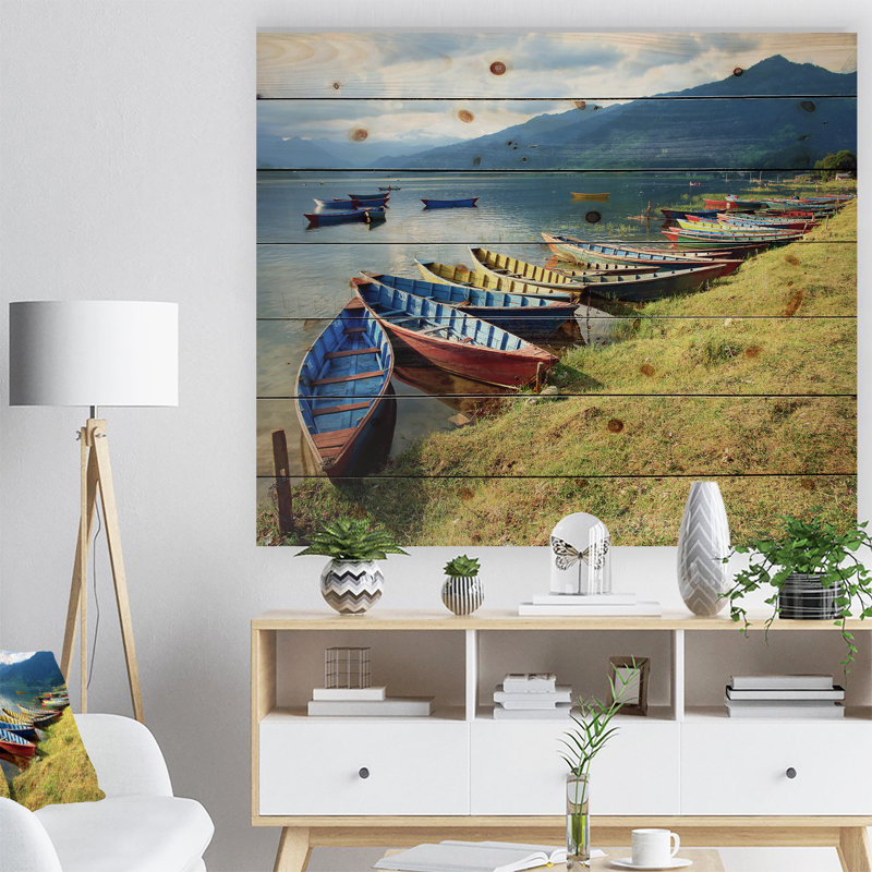 « color bateau »-imprimé, H 15 po x l 20 po x P 1 po, Bois