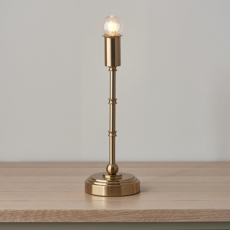 Burley Rechargeable Table Lamp Base finished in Br Aged Brass