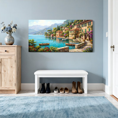 Scenic &Cityscapes Mediterranean Village Lake Scenic View