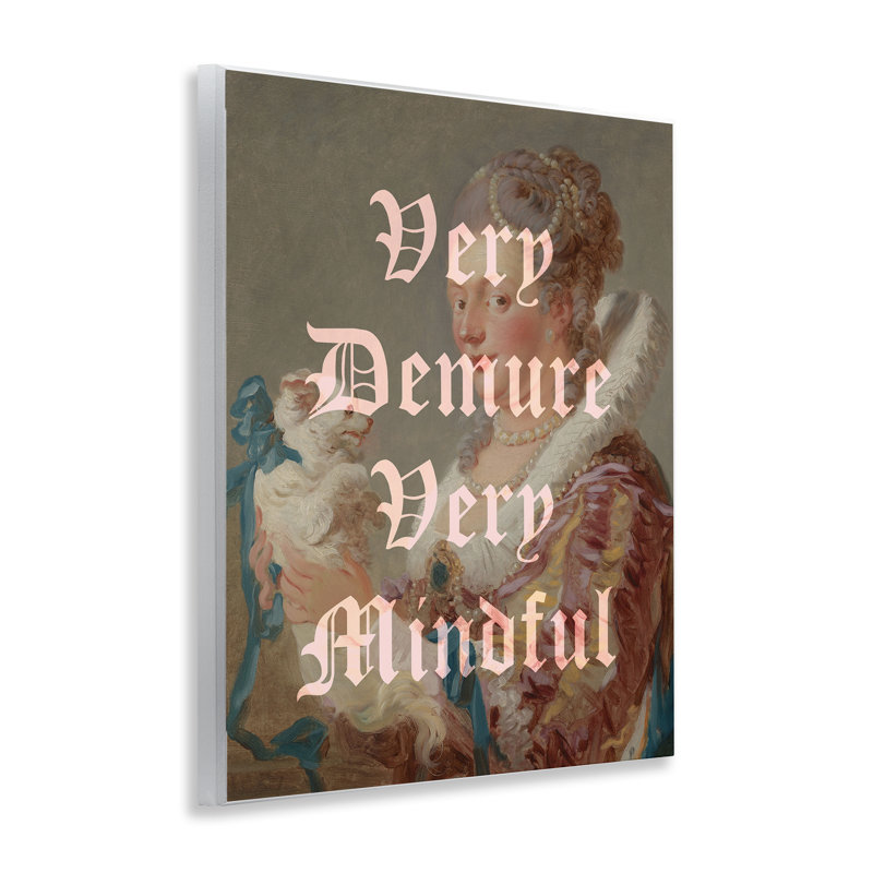Plaque murale classique Demure & Mindful, design par Lil 'Rue