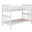 Lit simple / simple en blanc, construction en pin et garde-corps, look contemporain pour la chambre à coucher, style