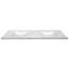 Meuble-lavabo double 73 po avec dosseret moderne Camilla II, blanc uni