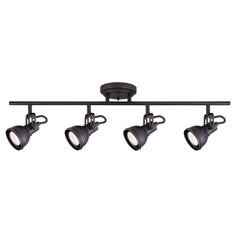 Ensemble de rail d'éclairage 4 lumières Fedler 29 ", Nickel brossé