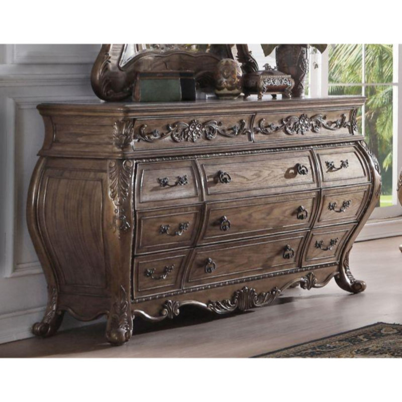 Gaerwn Solid Wood 72.56 " W 11 - Drawer Dresser, Brown