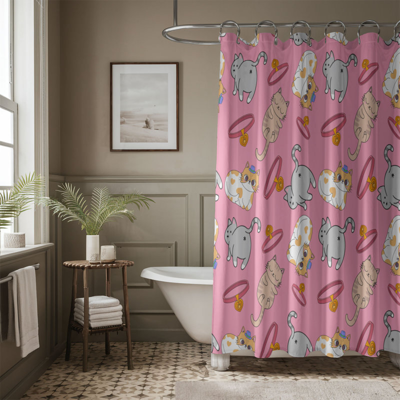 Rideau de douche 1 pièce Furry Fun, H 74 po x l 71 po