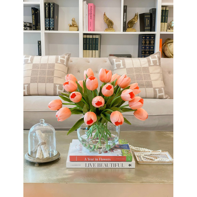 Tulipe dans un vase, Orangé