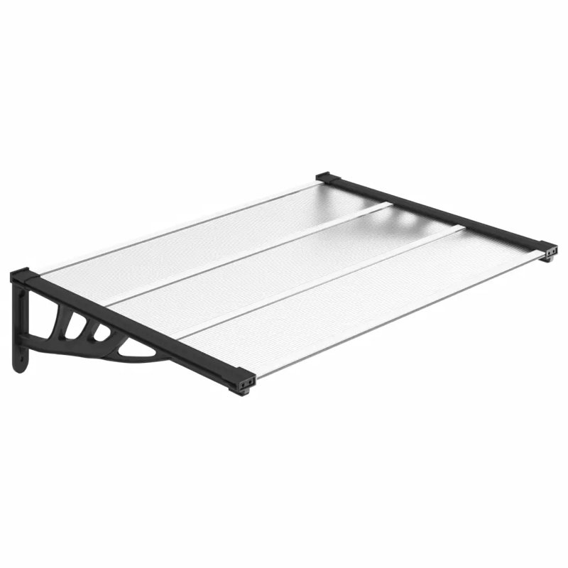 Artima Patio Awning, Black/Clear
