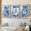 Brushik Beach Batik I - Impression sur mesure encadrée de qualité supérieure - 3 pièces-1349096381-1349096374