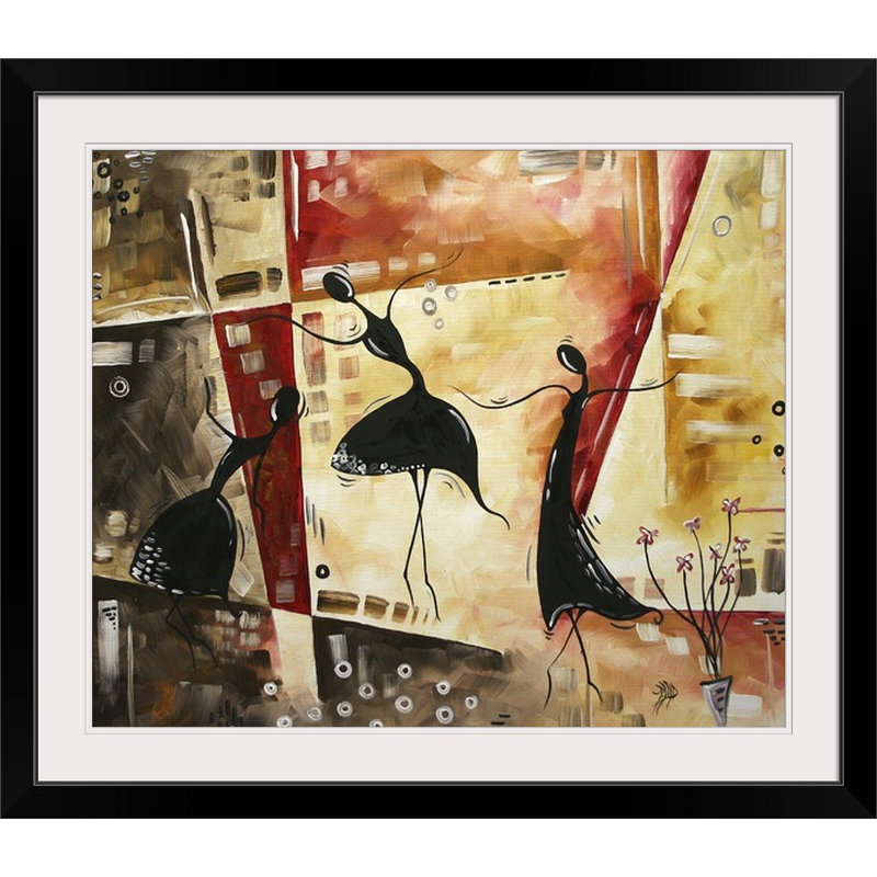 «Brodney Dancing Butterflies» par Megan Duncanson, impression, H 28 po x l 32 po x P 1 po, Cadre noir