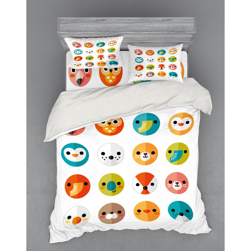 Ensemble de housse de couette orange en microfibre, Housse de couette grand + 3 pièces supplémentair
