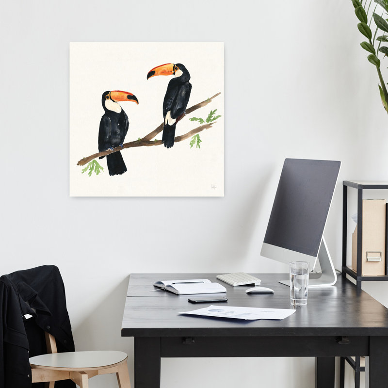 Art tropical, oiseau tropical, oiseau, art tropical, H 18 po x l 18 po