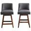 Tabouret de comptoir pivotant 26 po Keyisha-660786455-660786454