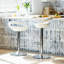 Vinnie Swivel Adjustable Height Bar Stool with Steel Frame-444685878