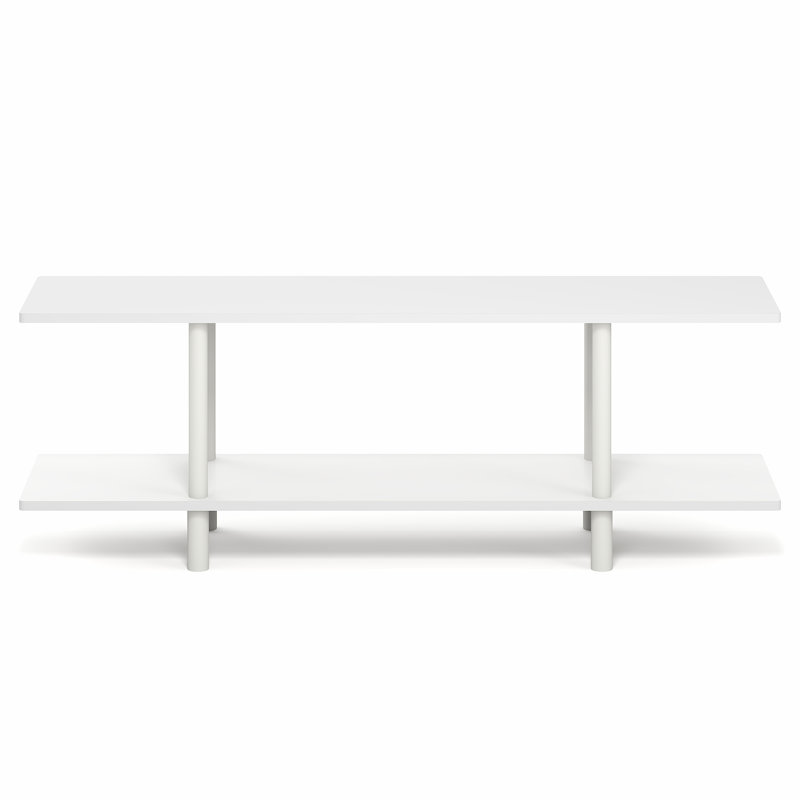 Étagère polyvalente à 2 niveaux H 16,22 po x l 47,24 po x P 11,6 po Castilla, Blanc