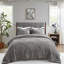 Édredon en duvet synthétique gris double / grand avec intérieur et magnifique damier, double / grand-118640268-118640270
