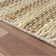Coastal Striped Tan/Cream Jute/Cotton Hand-Woven Indoor Area Rug