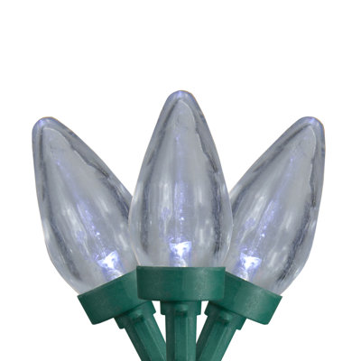 50 mini lumières de Noël DEL C7 de 20,25 pi fil vert