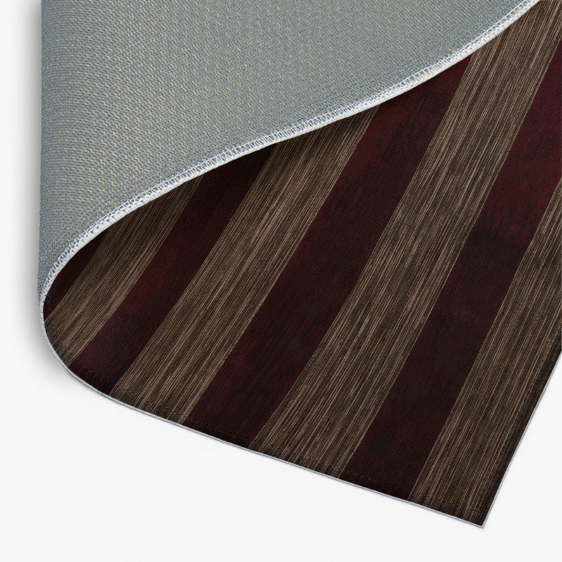 HorizontalStripes Black Indoor and Outdoor Area Rug, Rectangle 2' x 3'