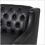 Fauteuil d'appoint en similicuir noir