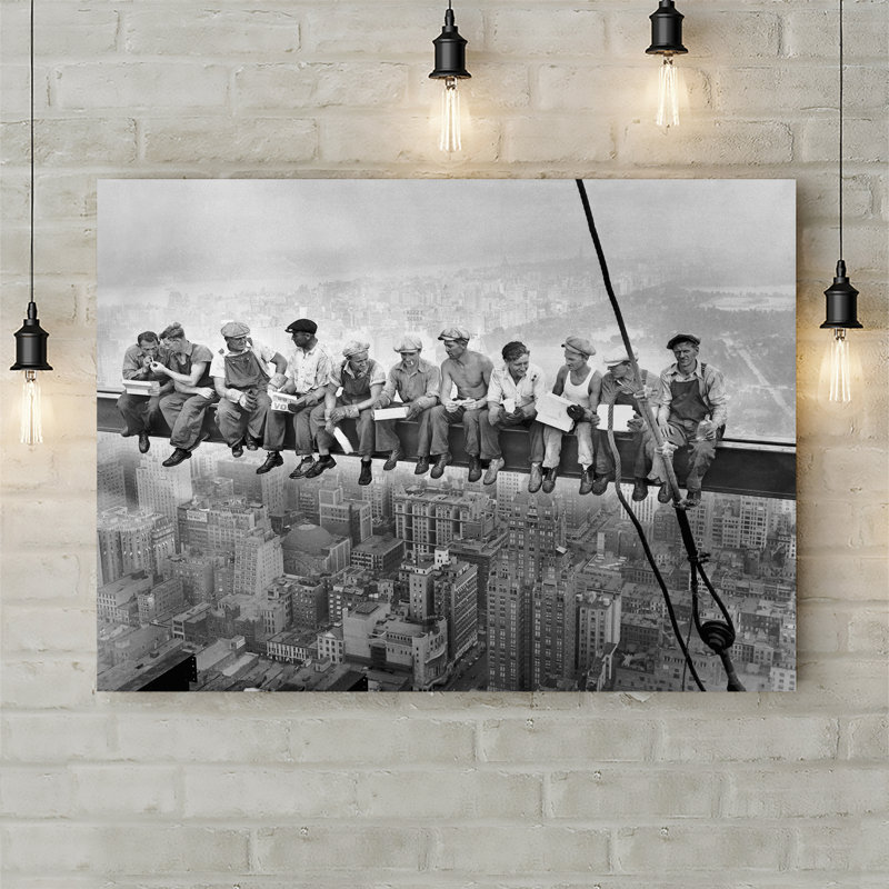 Lunch Atop Skyscraper - Wrapped Canvas Print, 30.5cm H x 40.6cm W x 3.8cm D