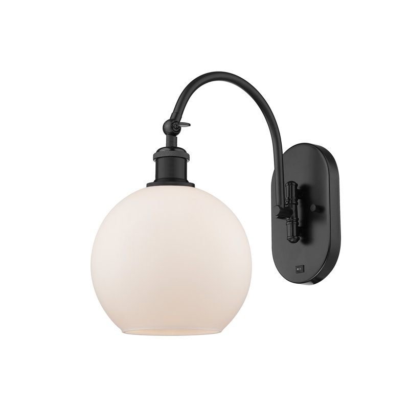 Bras pivotant en acier Ellington, Incandescent, Noir mat
