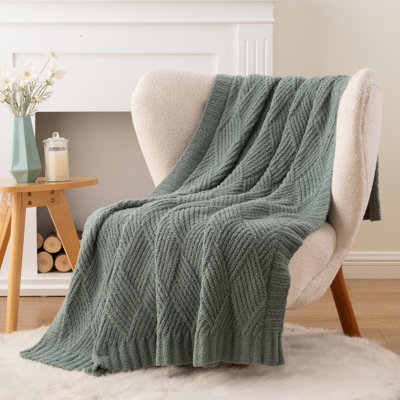 Soft Textured Plush Blanket,50"X60"