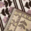Tapis floral rayé chocolat Bianchi-129247232