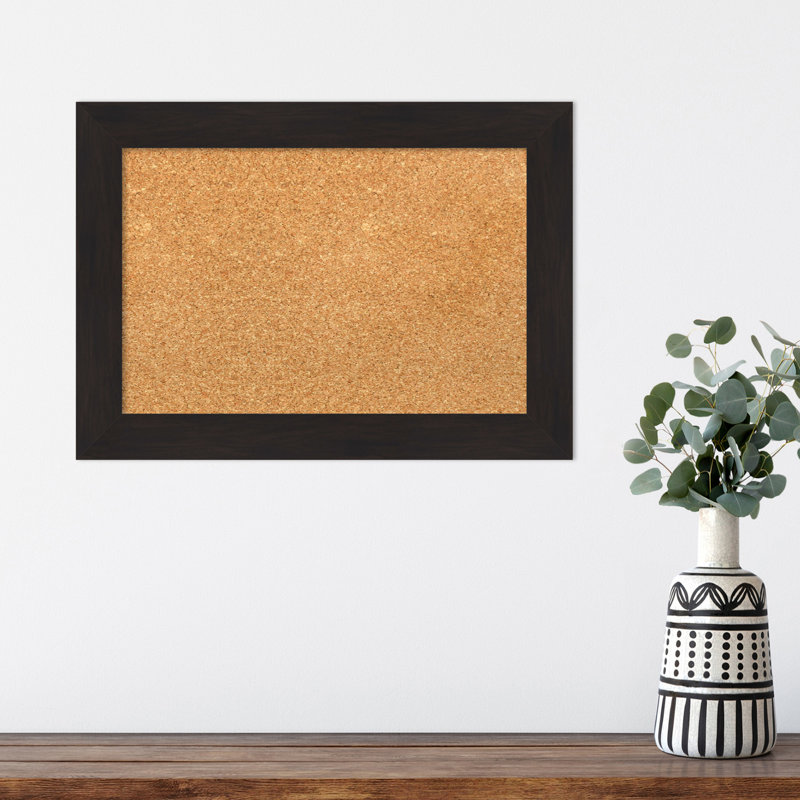 Panneau de liège mural Furniture, Espresso brun étroit, H 1 pi 3 po x l 1 pi 9 po