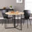Vernett Extendable Round Metal Base Dining Table