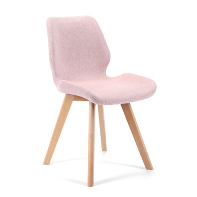Narrows 41cm H Velvet Upholstered Upholstered Back Side Chair in Pink