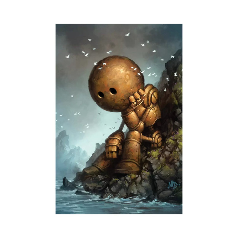 Décoration murale pour enfants Introversion, Toile tendue, H 12 po x l 8 po x P 0,75 po