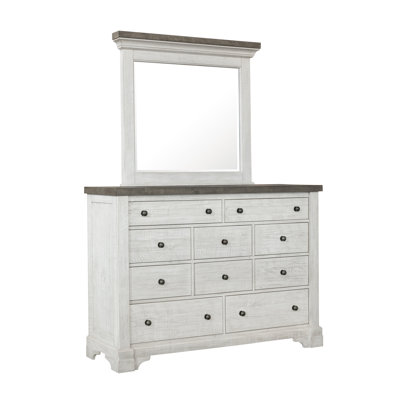 Commode 10 tiroirs avec miroir L gras