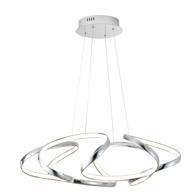 Knutsford Geometric Dimmable LED Chandelier With White Acrylic Diffuser