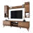 Modern Walnut TV Unit with Wall Cabinet & Shelves, 70.9 x 19.1 x 13.8 inches | 100% Melamine Coated Particle Board, Thickness: 0.7 inches | Stylish Storage Solution for Living Room, Easy Wall Mount, Elegant Design-1255108381