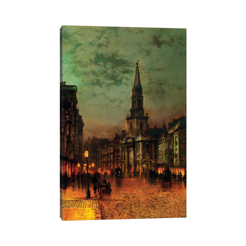 Blackman Street, 1885 by John Atkinson Grimshaw - Wrapped Canvas Painting, 20.32 cm H x 30.48 cm W