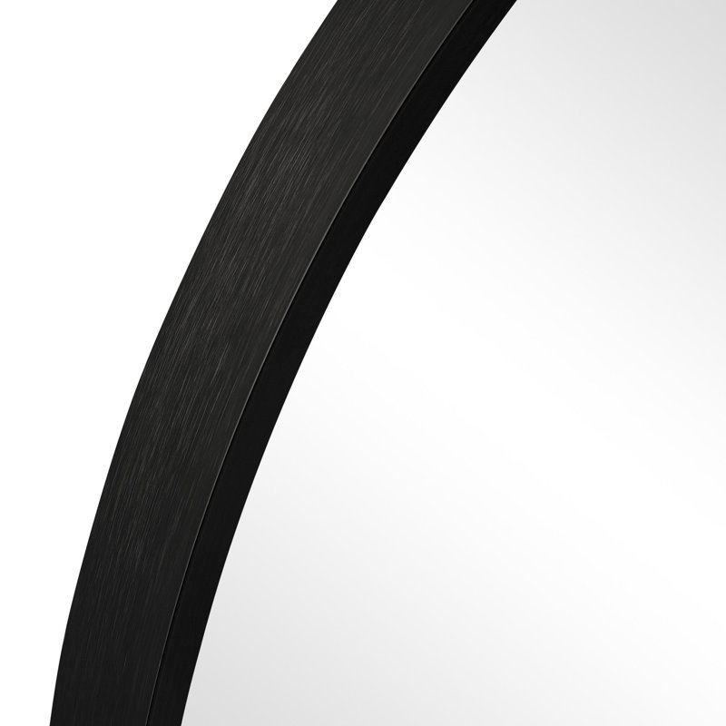 36" x 24" Bathroom/Vanity Accent Mirror Metal Arch Wall Mirror Framed Mirror for Entryway Living Room, Black, 36" x 24"