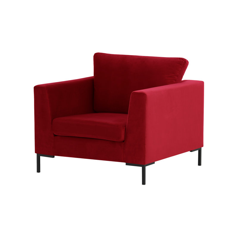 Holiday Velvet Armchair, Dark Red
