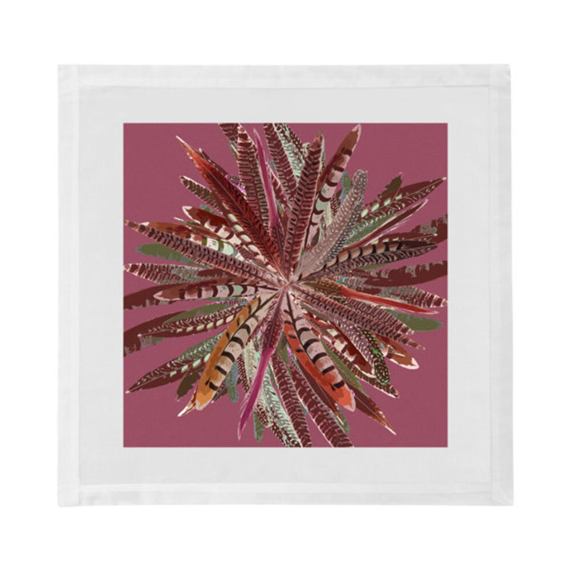 Cotton Blend Square Napkins, Mauve