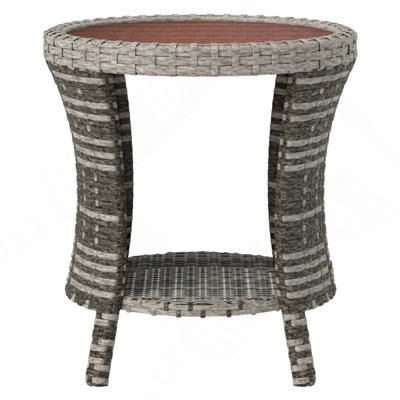 Table d'appoint, table basse d'extérieur en osier